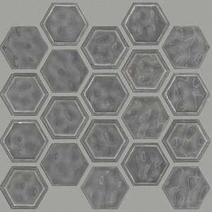 Geoscapes Hexagon glass tile from Shaw, in Dark Grey