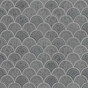 Geoscapes Fan glass tile from Shaw, in Dark Grey