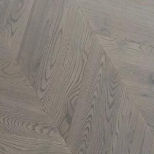 Chevron hardwood flooring in Norman Breeze (ash)
