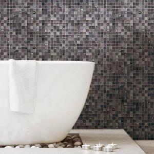 Bathroom with wall tiled in Boreal Mosaic tile