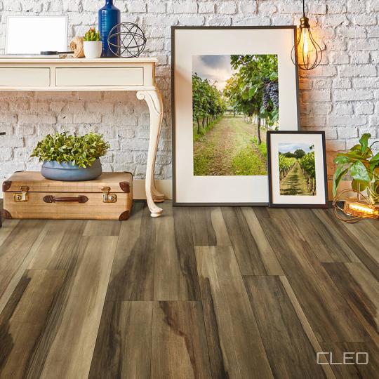 Room scene with CLEO limestone composite flooring in Yorktown