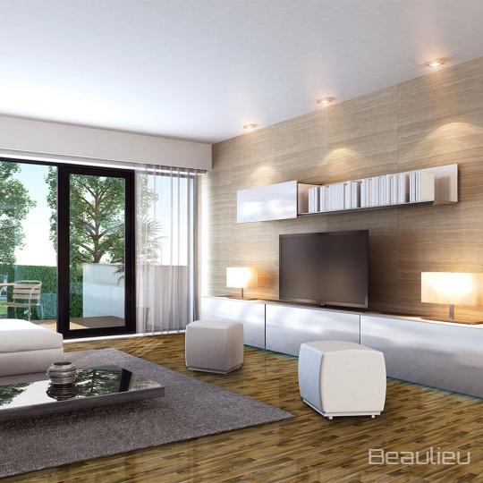Room scene with Metro sheet vinyl flooring in Hickory