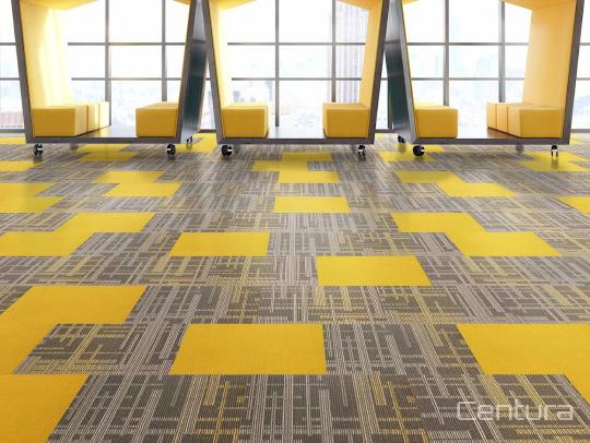 Office scene with both Park and Carleton carpet tiles from Centura