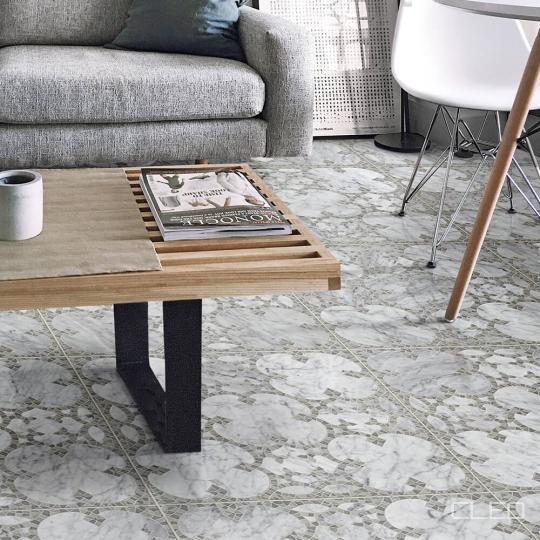 Room scene with CLEO limestone composite flooring in Empire
