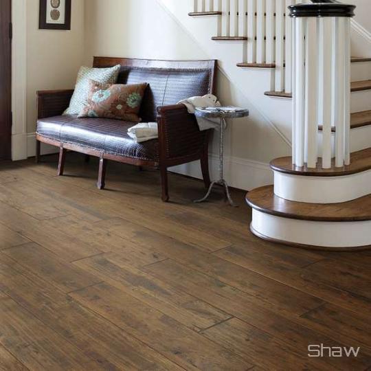 Room scene with Monterrey hardwood flooring by Shaw, in Cedar Mountain