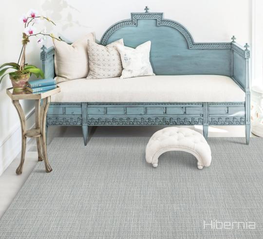 Room scene with Bayport wool carpet from Hibernia, in Rain
