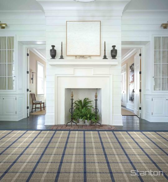 Room scene with Tattersall wool carpet from Stanton, in Lakeside