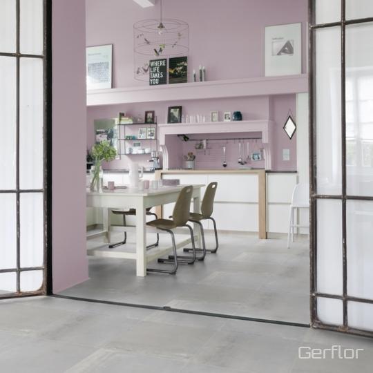 Room scene with Gerflor TexlineÂ® vinyl flooring in Etna Grey