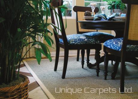Room scene with Sea Island sisal carpet by Unique Carpets Ltd.