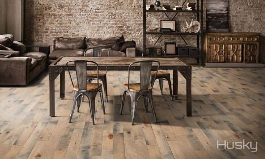 Room scene with Winery Collection maple flooring in Chardonnay
