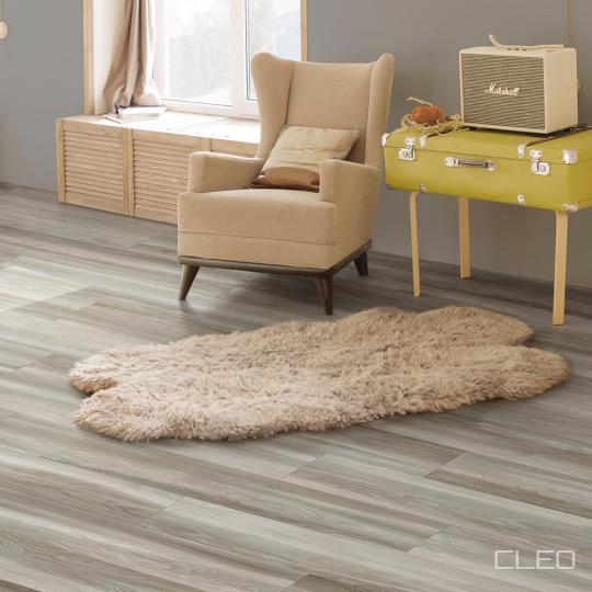 Room scene with CLEO limestone composite flooring in Acadia
