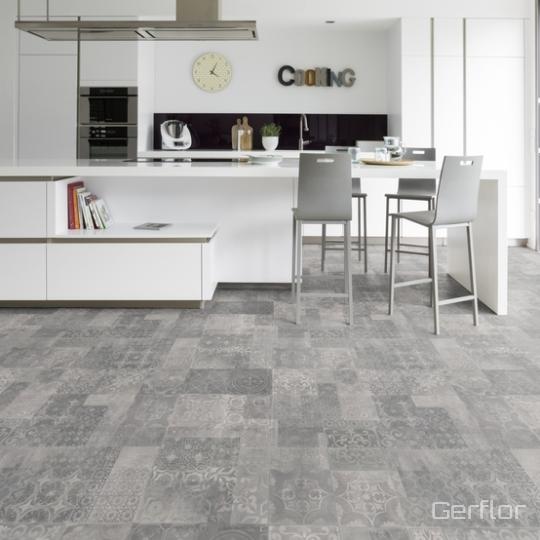 Room scene with Gerflor Texline® vinyl flooring in Lorca Pearl