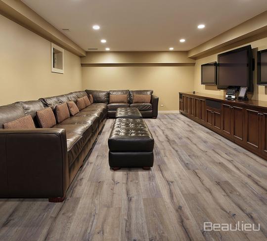 Room scene with Poetik Collection laminate flooring in Corneille