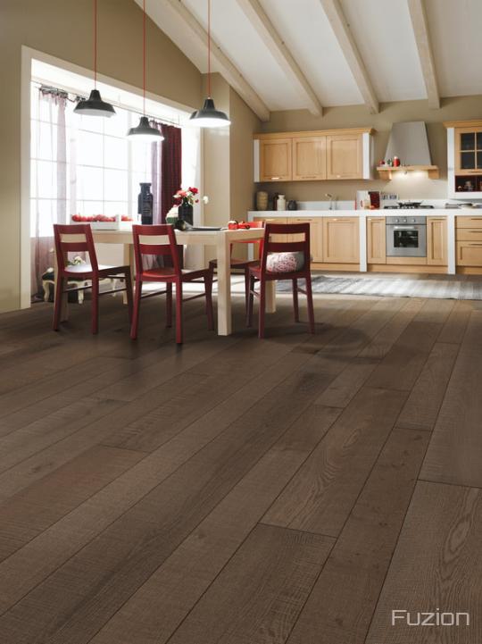 Room scene with Miller's Reserve engineered hardwood flooring in Old Beam