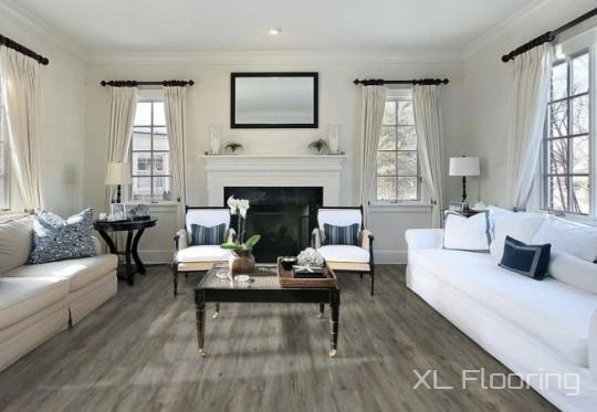 Room scene with Flexiplank luxury vinyl flooring from XL Flooring, in Bristol Beach