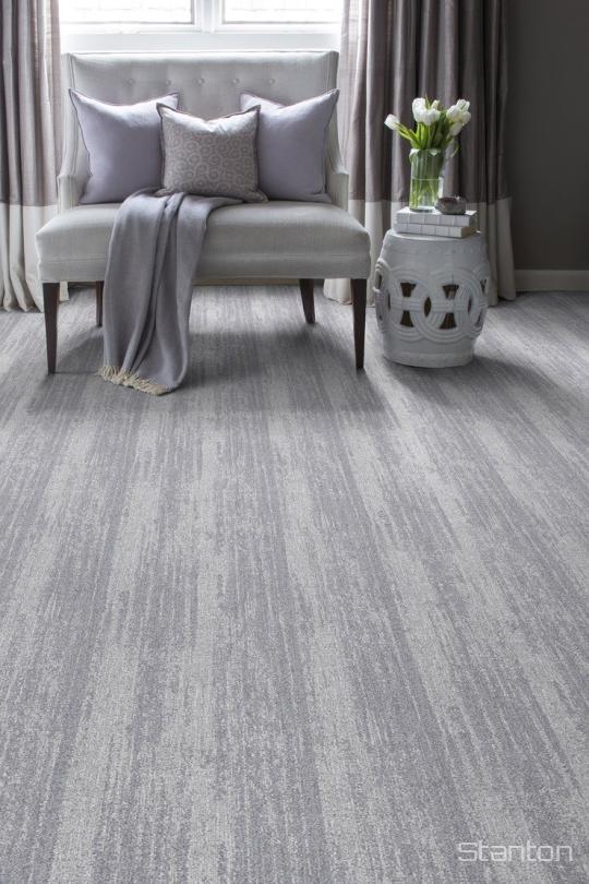 Room scene with Edgar wool carpet in Silver